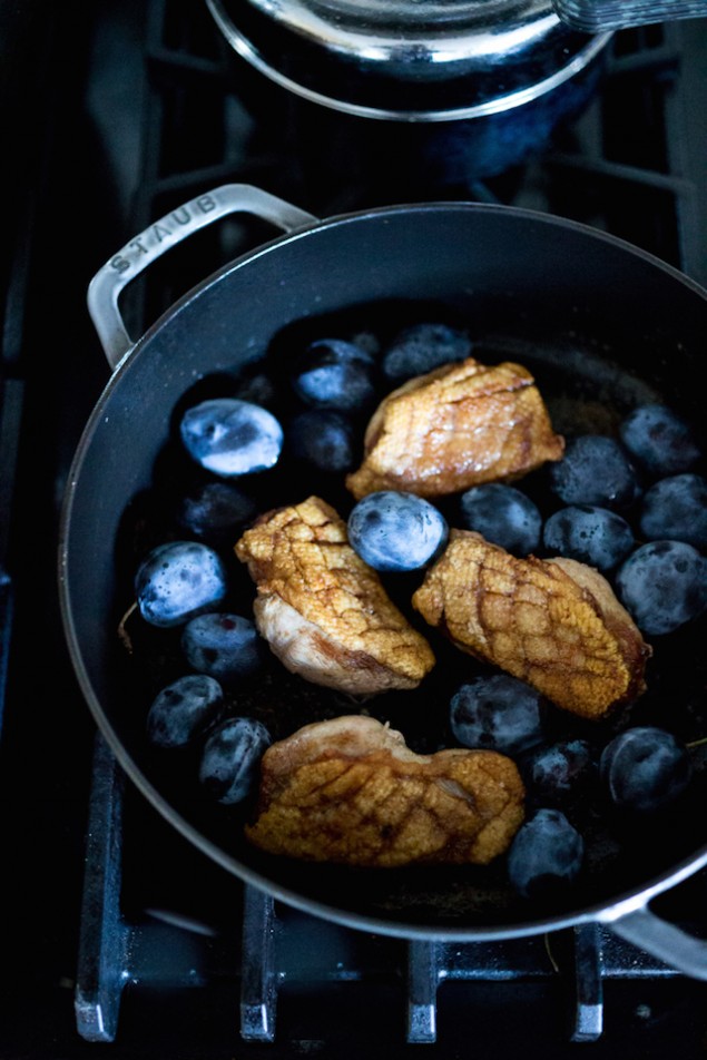 Cider Glazed Duck and Roasted Plums