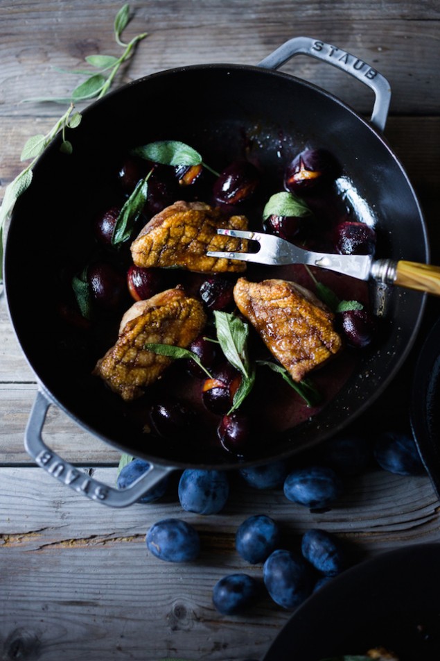 Cider Glazed Duck and Roasted Plums