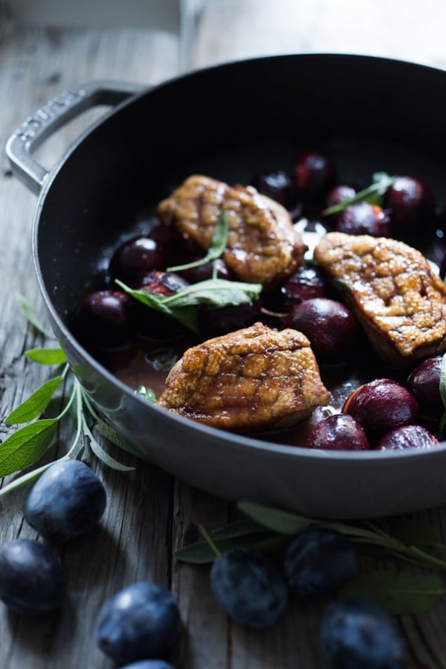 Cider Glazed Duck and Roasted Plums