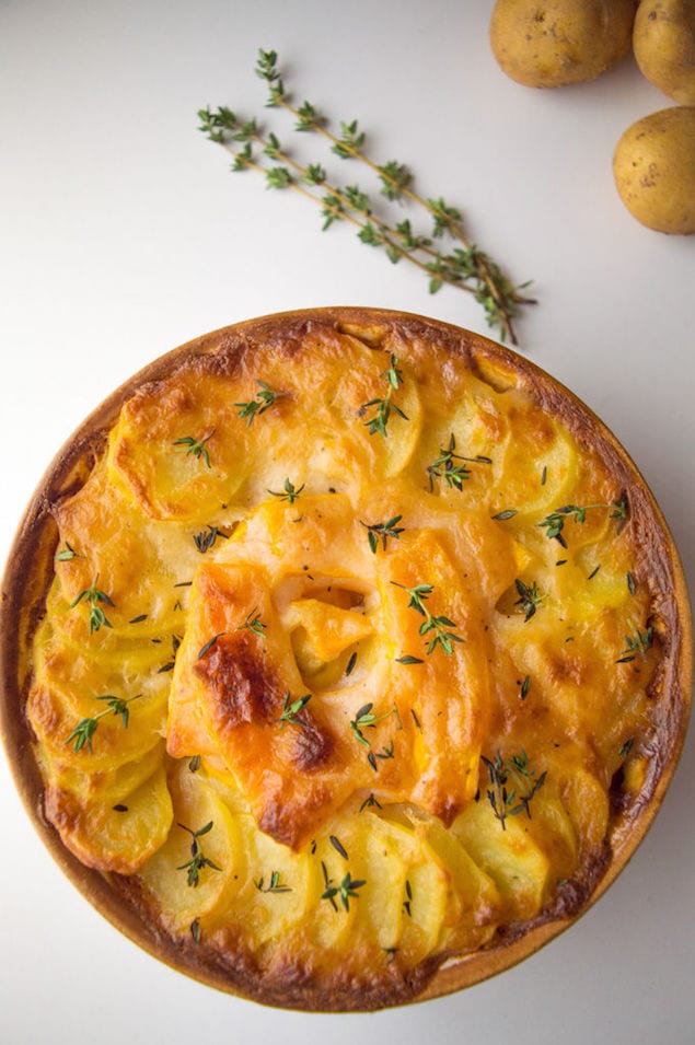 Thyme, Pumpkin, and Potato Gratin