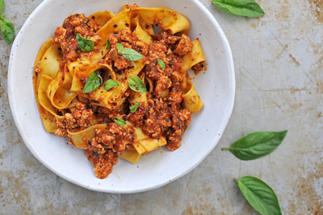 Vegetarian Bolognese with Tofu