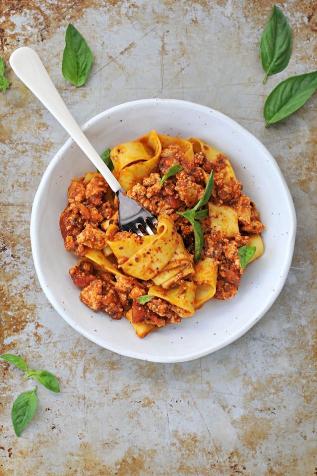 Vegetarian Bolognese with Tofu