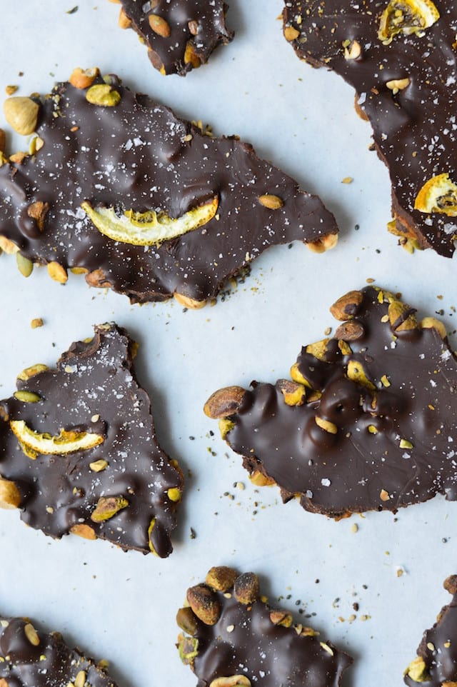 Loaded Orange and Nut Chocolate Bark 