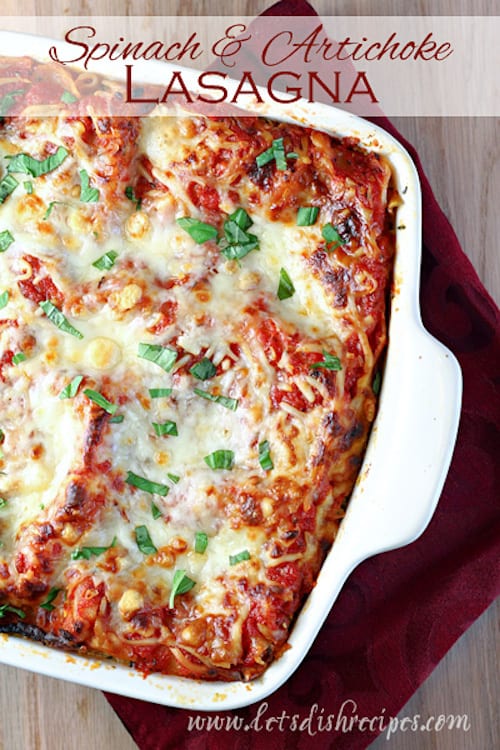 Italian Holiday Table: Spinach Artichoke Lasagna and Chocolate Olive ...