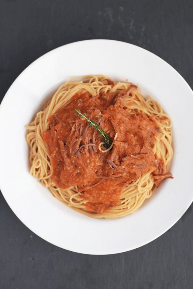 Italian Holiday Table: Braised Short Rib Pasta and Baci Baked Apples