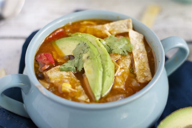 Slow Cooker Tortilla Soup