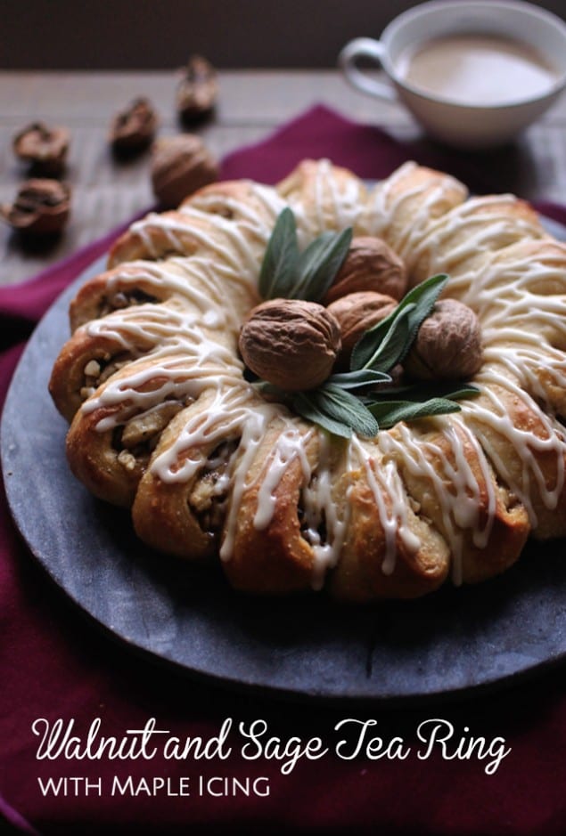 Sage and Walnut Ring with Maple Glaze