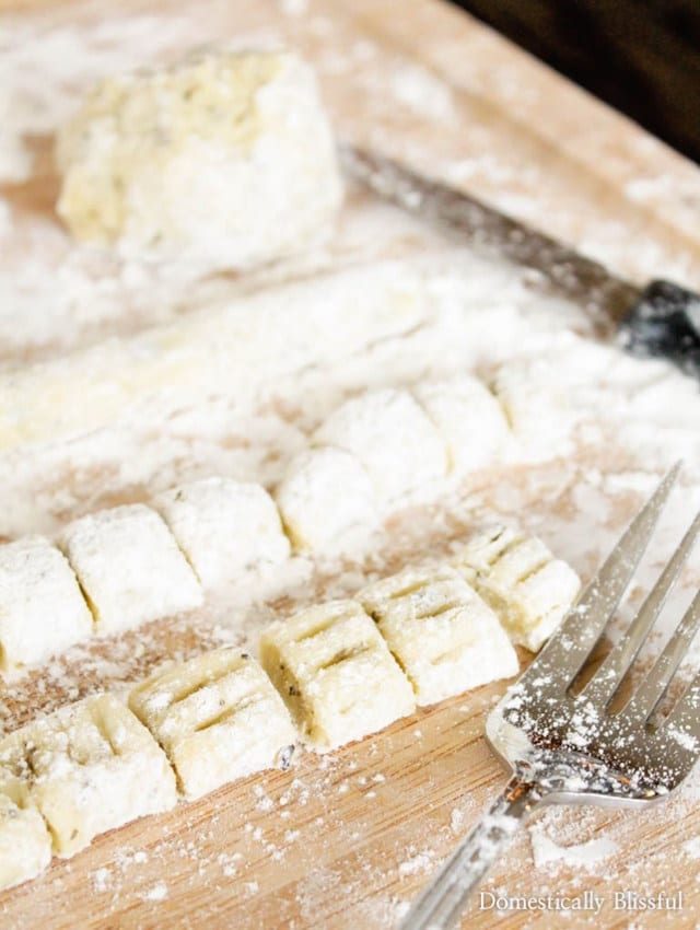 Homemade Pesto Gnocchi