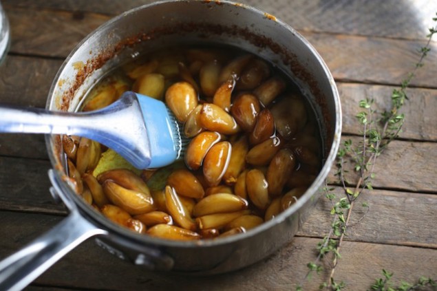 Hassleback Potatoes and Garlic Confit