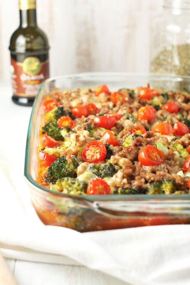  Sausage Polenta Bake and Chocolate Hazelnut Biscotti