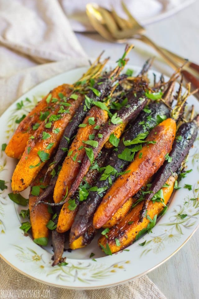 Maple Dijon Glazed Roasted Carrots