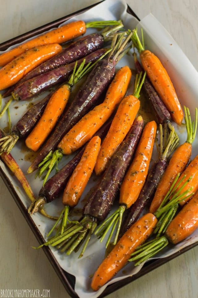 Maple and Dijon Glazed Roasted Carrots