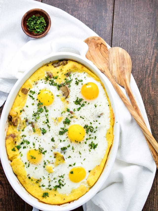 Polenta Breakfast Bake