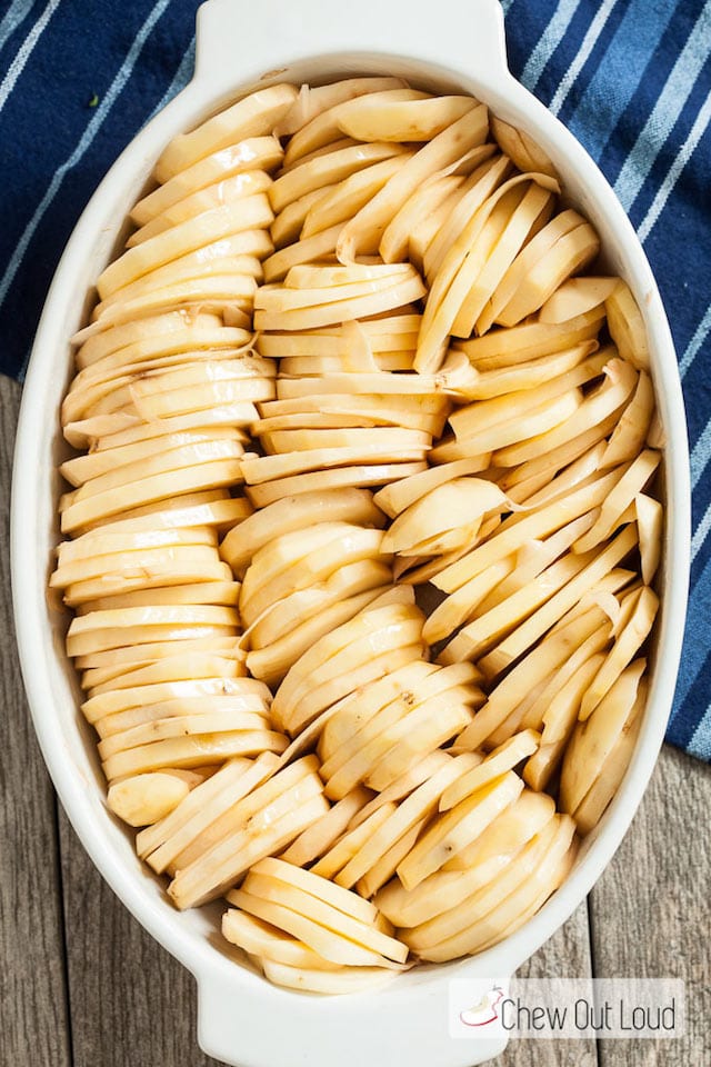 Parmesan Hasselback Potato Casserole 