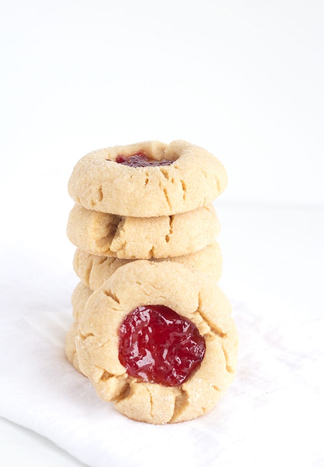 PB and J Thumbprint Cookies