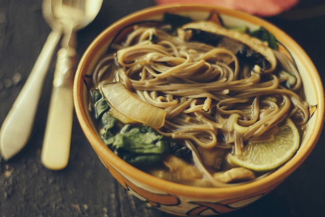 Comforting Mushroom and Noodle Soup