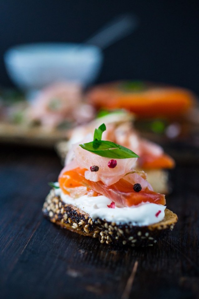 Cured Lemon Salmon with Vodka, Juniper, and Rosemary