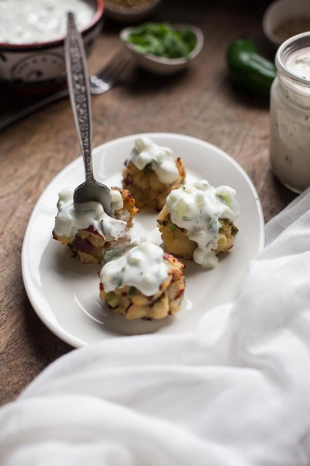 Potato Samosa Bites with Raita Sauce