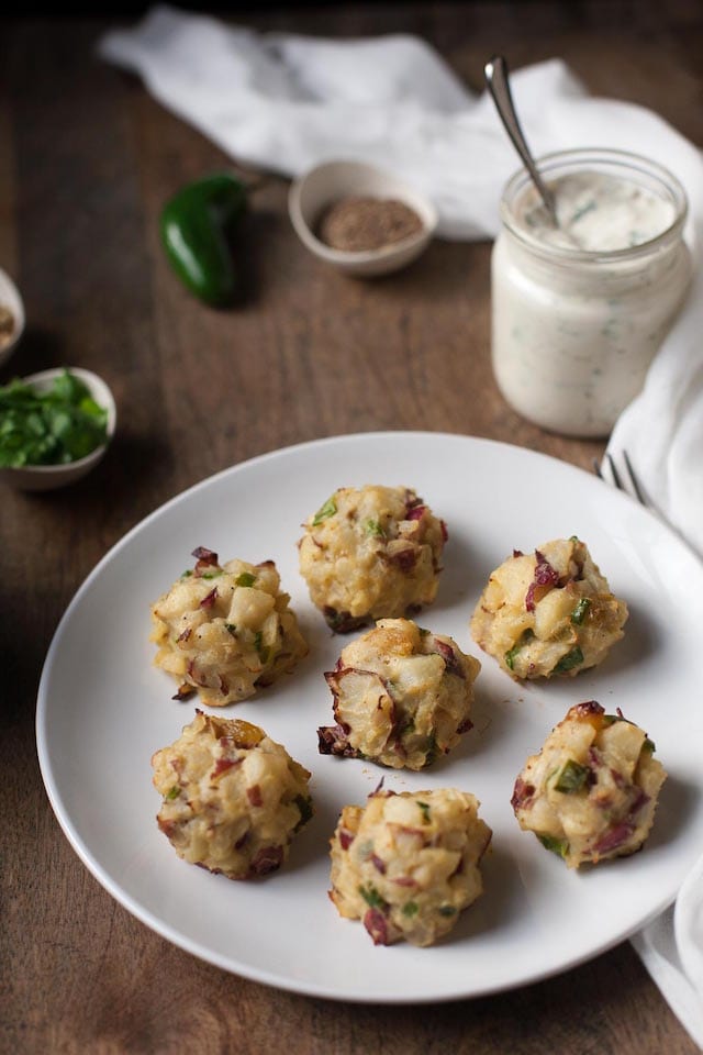 Potato Samosa Bites with Raita Sauce