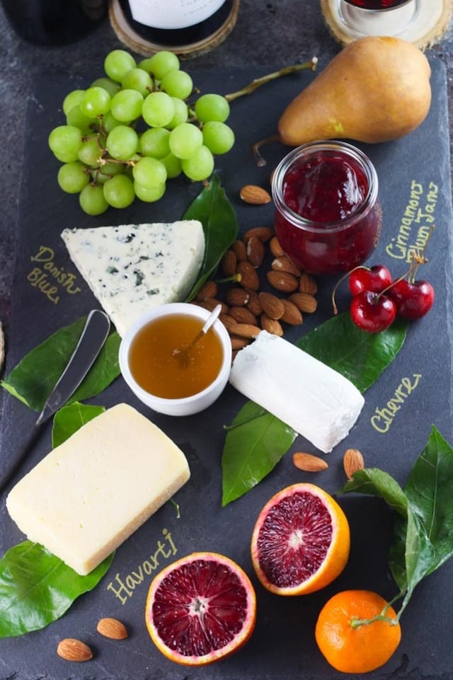 Dessert Cheese Plate with Cinnamon Plum Jam