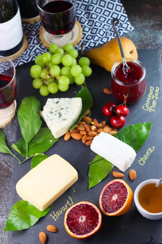 Dessert Cheese Plate with Cinnamon Plum Jam