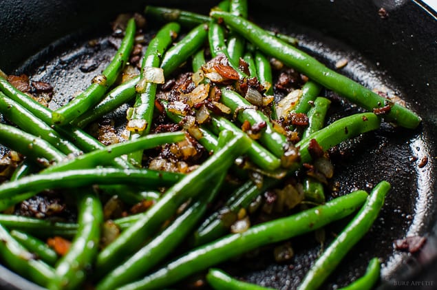 Easy Green Beans with Crispy Bacon