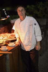 Chef Patrick Heymann prepares his Paella Valencia.