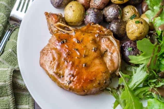 maple glazed pork chops