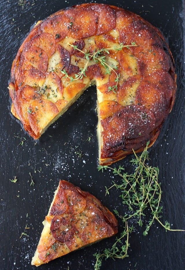 Brown Butter and Thyme Potato Cake