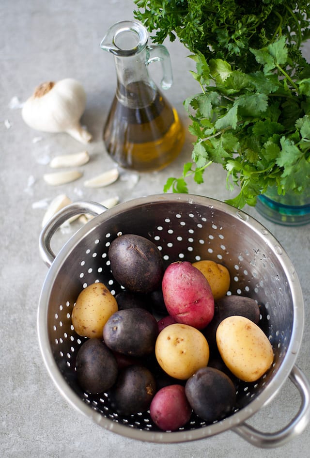 Garlic Chimichurri and Garlic Roasted Potatoes