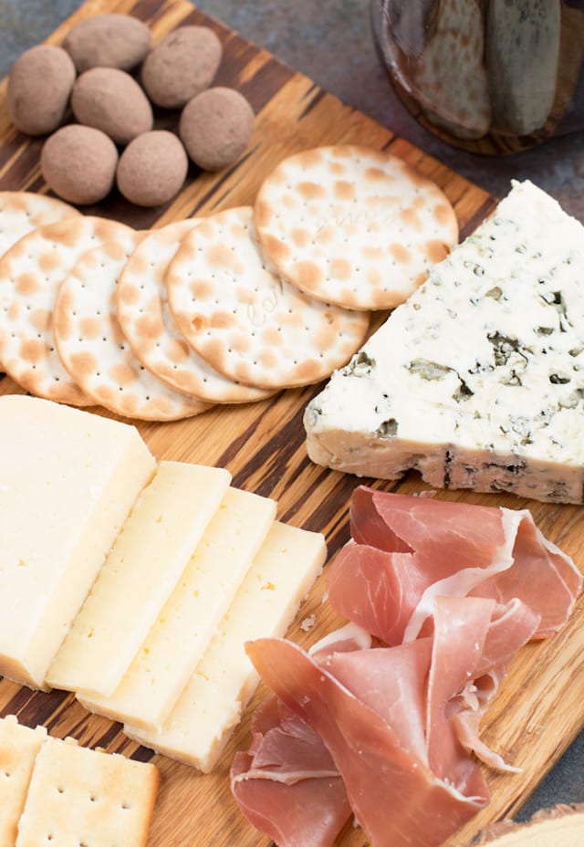 Sweet and Salty Valentine's Day Cheese Board