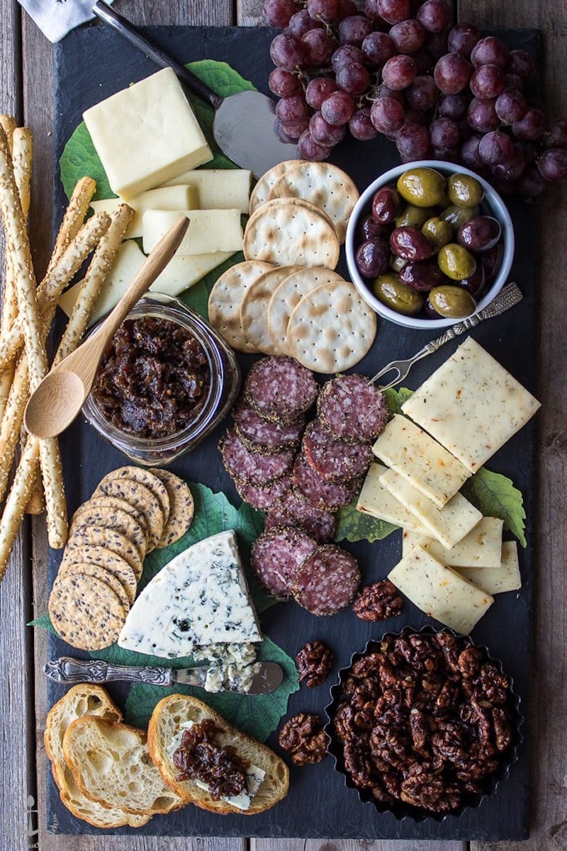 A Stunning Cheese Board with Bacon Jam