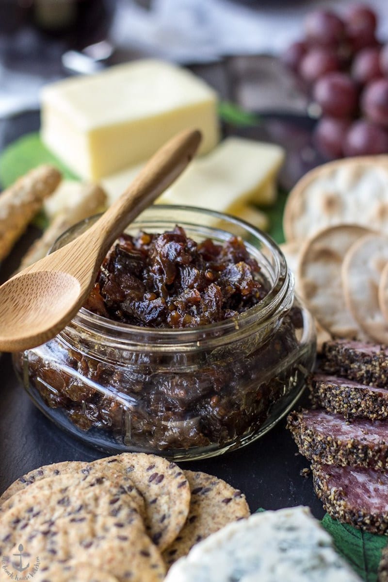 A Stunning Cheese Board with Bacon Jam