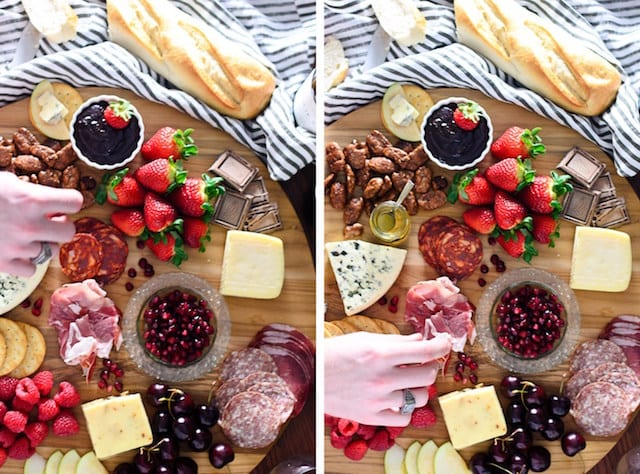 An Epic Valentine's Day Cheese and Chocolate Board