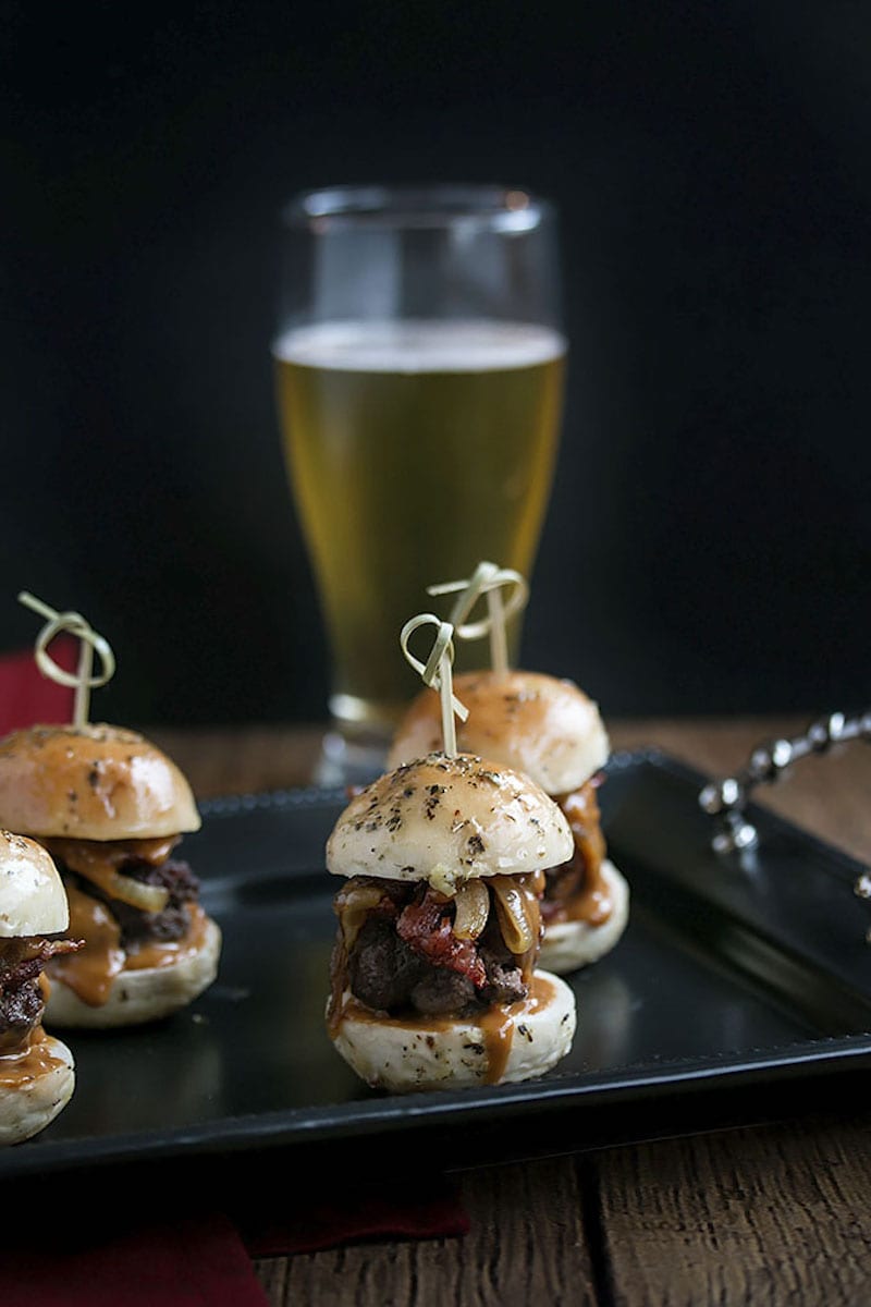 Brisket Sliders and Whiskey Sauce