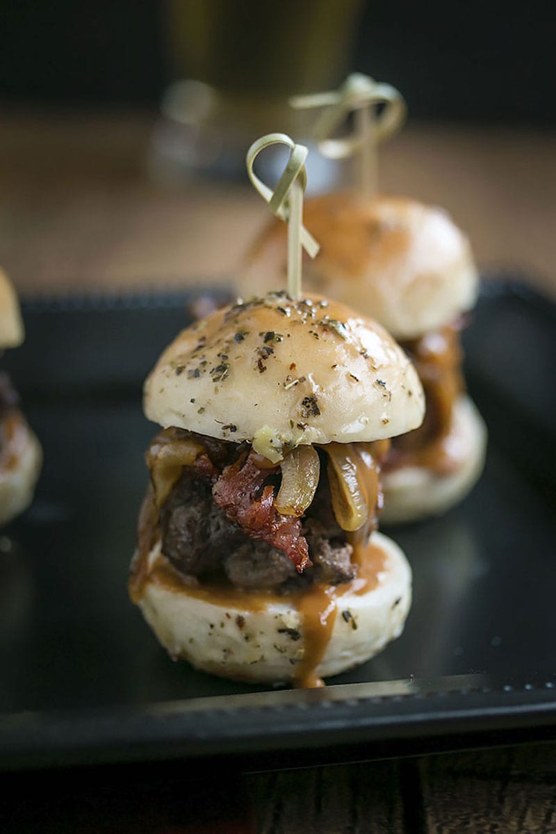 Brisket Sliders and Whiskey Sauce