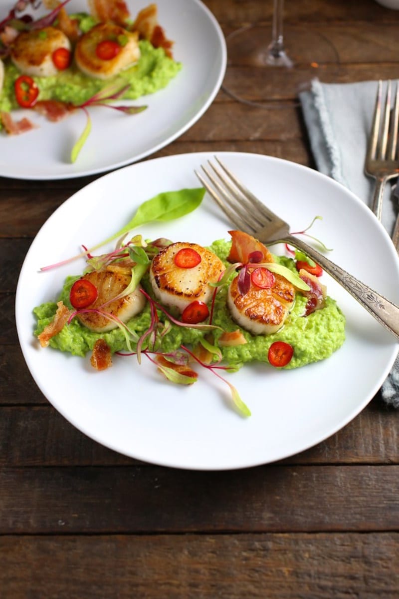 Chili Lime Butter Scallops with Pancetta