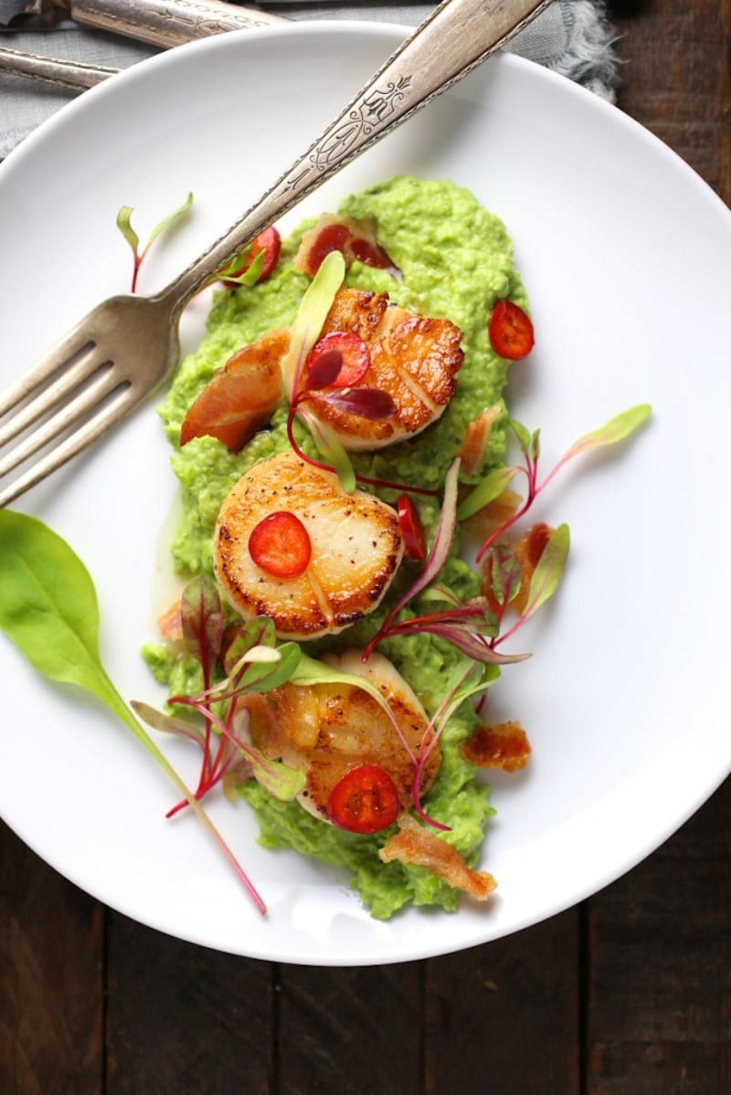 Chili Lime Butter Scallops with Pancetta
