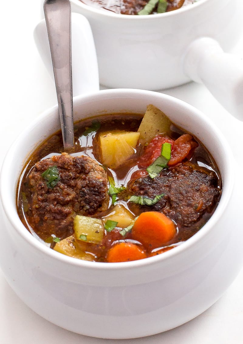 Italian Meatball and Potato Soup