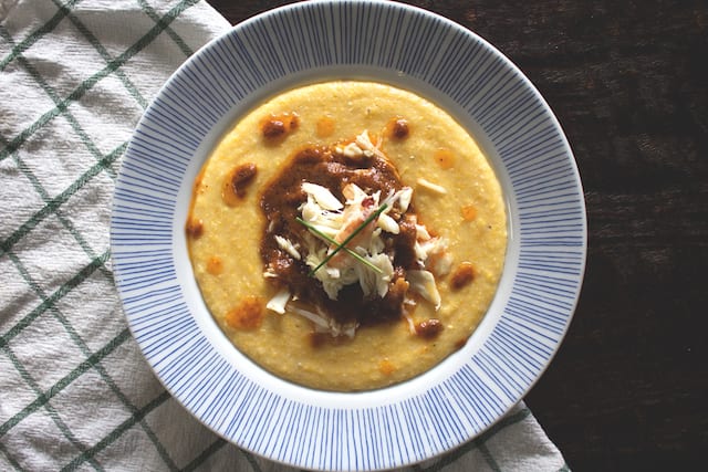 Louisiana Style Dungeness Crab and Grits