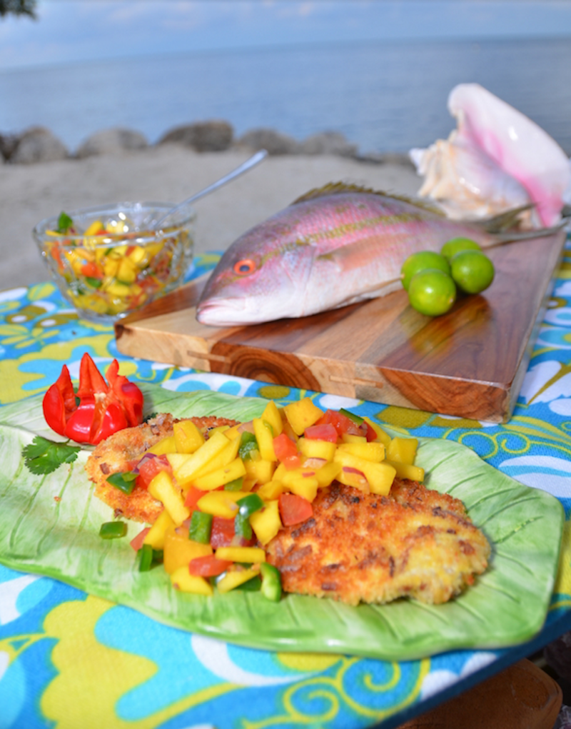 Key Largo's Onion Crusted Yellowtail