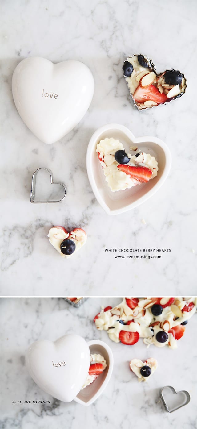 Easy White Chocolate Fruit Hearts