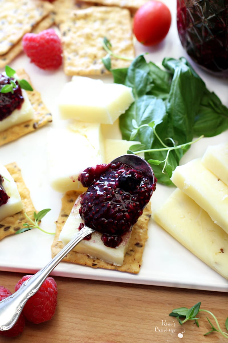 Delicious Cheese Spread with Chia Seed Jam