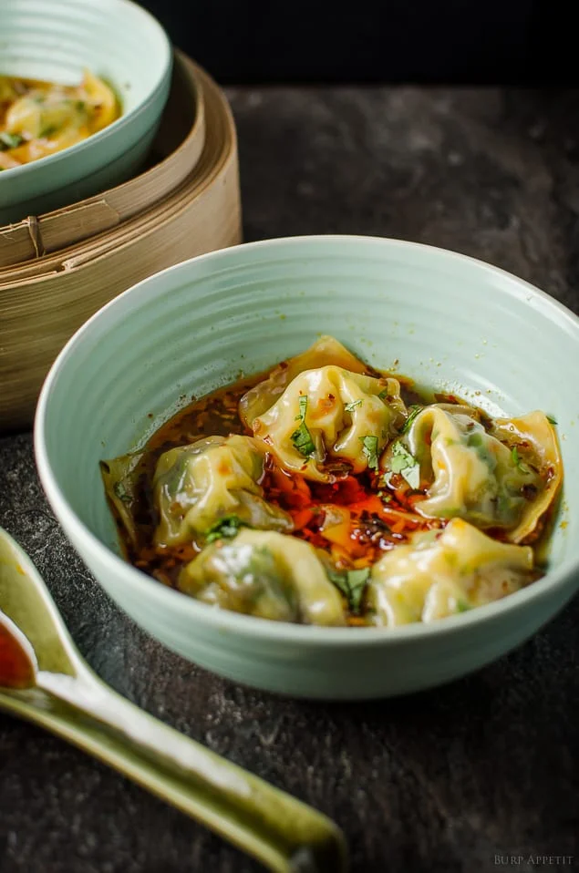 Steamed Wontons In Chili Broth