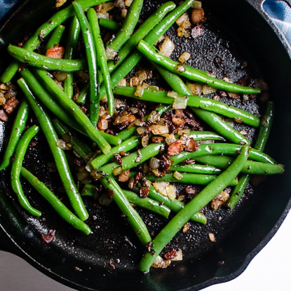 Easy Green Beans with Crispy Bacon