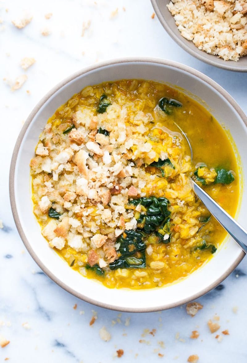 Healing Turmeric Soup with Lentil and Farro 2