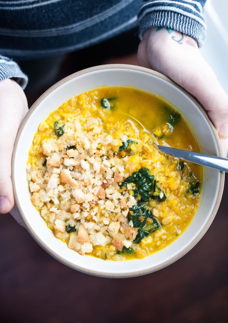 Healing Turmeric Soup with Lentil and Farro