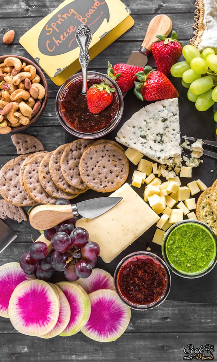 Spicy Balsamic Strawberry Jam Cheese Board