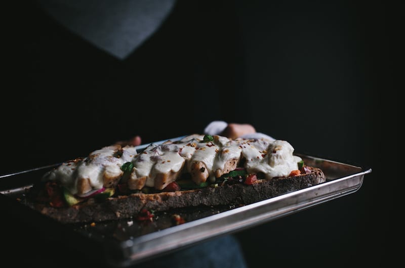 Chicken Caprese Toast