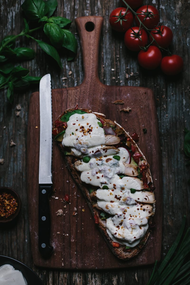 Chicken Caprese Toast